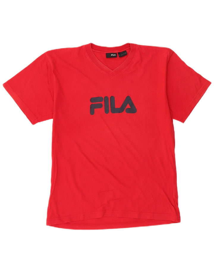 FILA Herren-T-Shirt mit Grafik, groß, aus roter Baumwolle