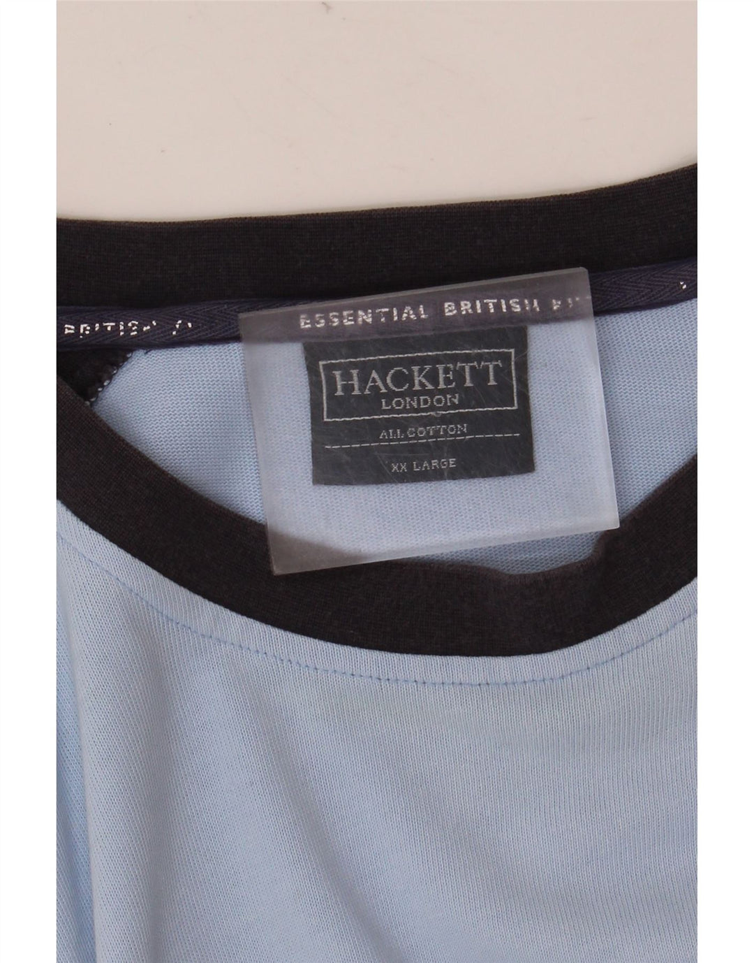 Hackett Herren-Grafik-Oberteil, langärmelig, 2XL, Blau, Colourblock-Baumwolle