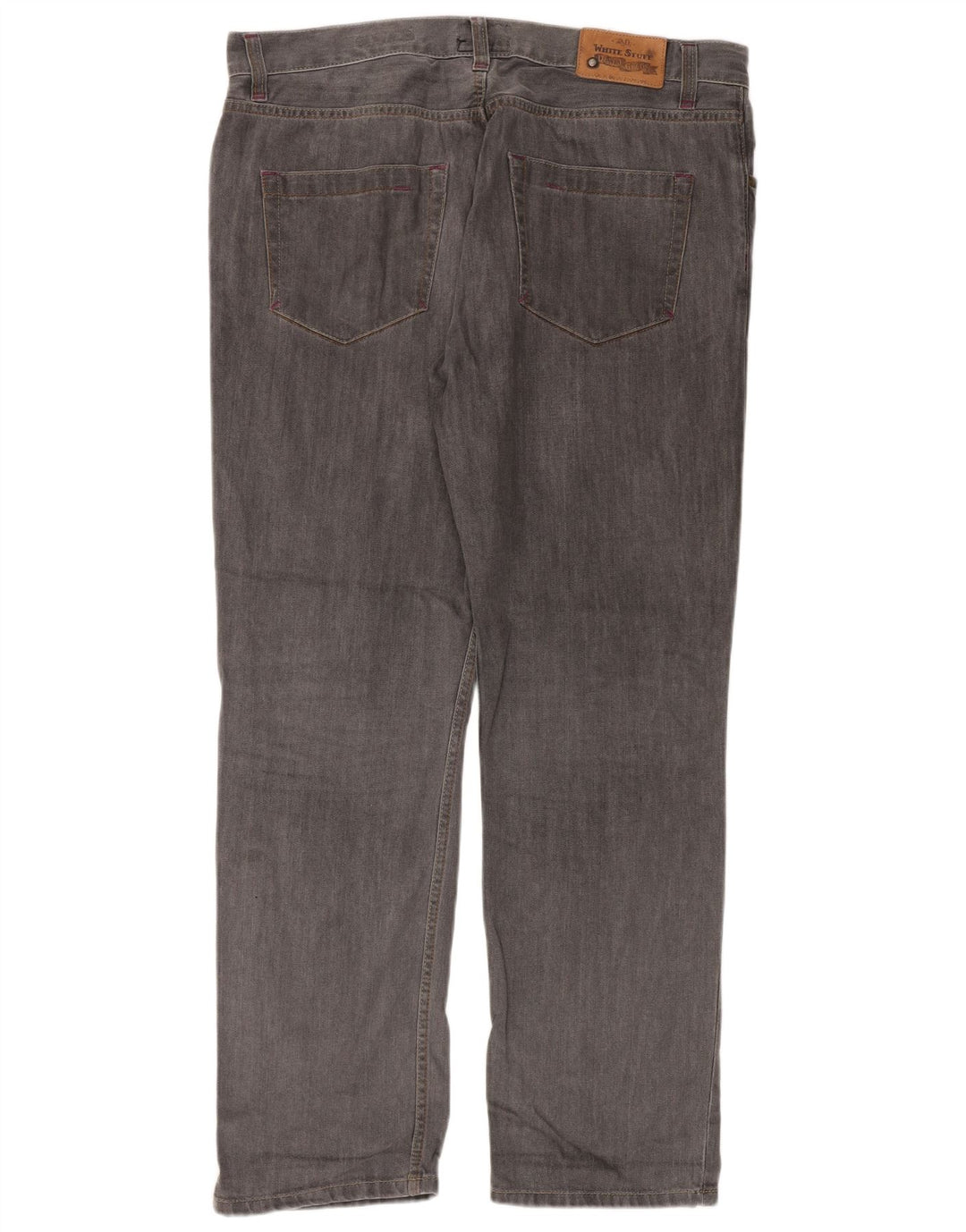White Stuff Herren Straight Jeans W38 L32 Graue Baumwolle