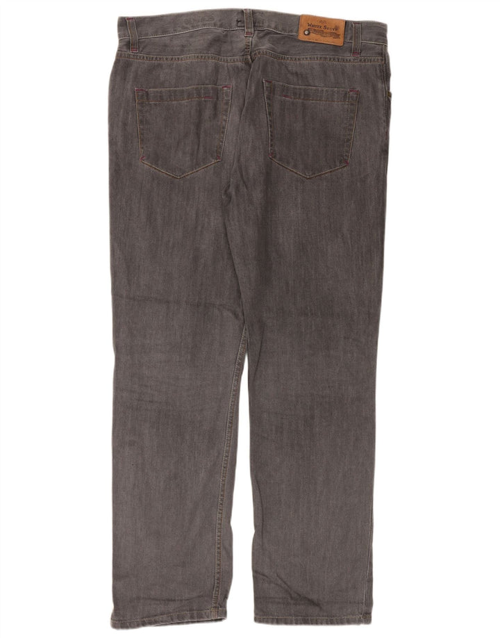 White Stuff Herren Straight Jeans W38 L32 Graue Baumwolle