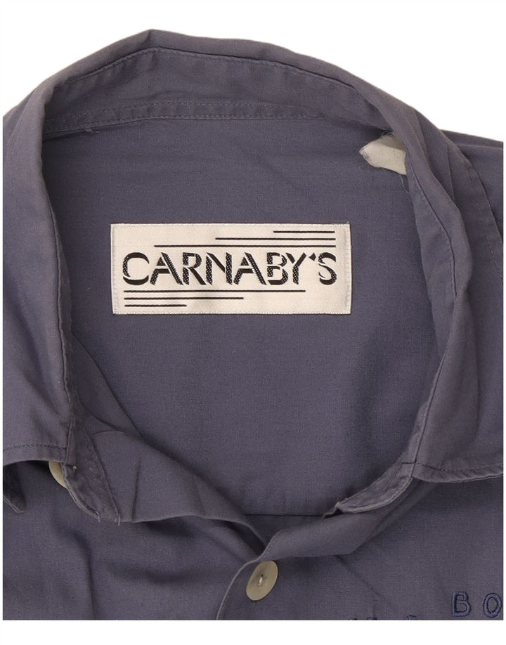 CARNABY'S Herren-Grafikhemd, groß, Marineblau