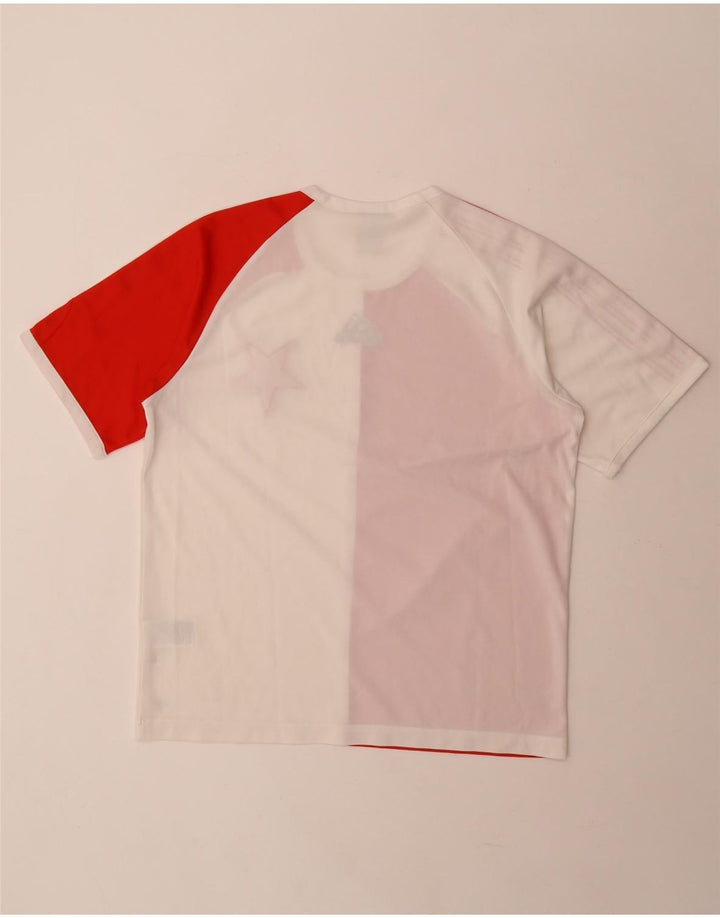 Adidas Herren Climalite Graphic T-Shirt Top Mittelrotes Farbblock-Polyester