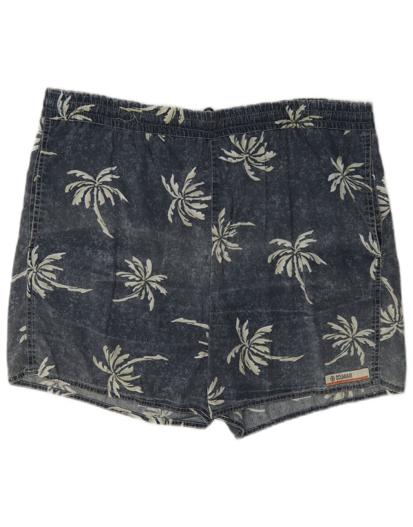 Colmar Herren-Badeshorts mit Grafik, EU 50, mittelgroß, marineblau, geblümt, Baumwolle
