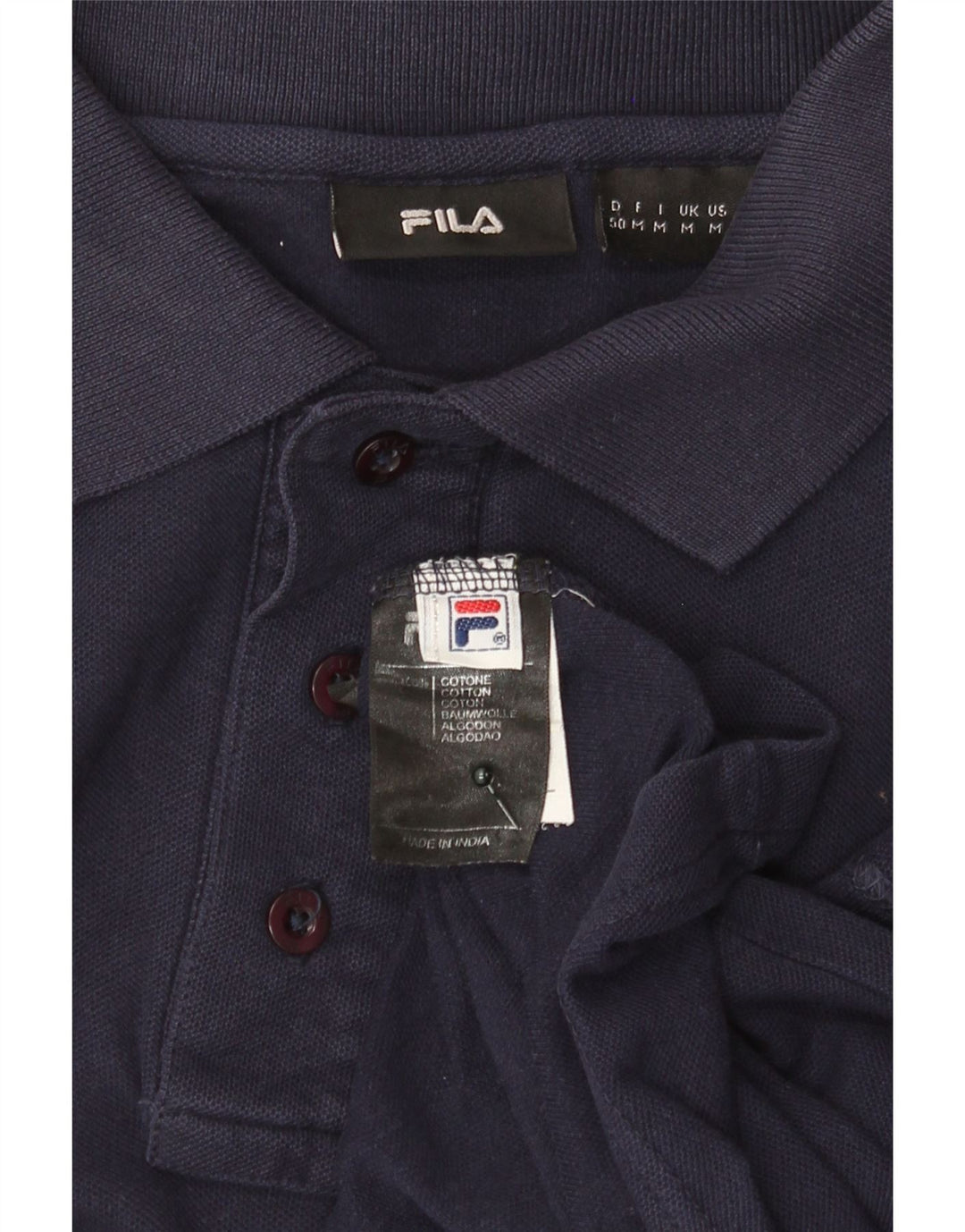 Fila Herren-Poloshirt aus mittlerer marineblauer Baumwolle