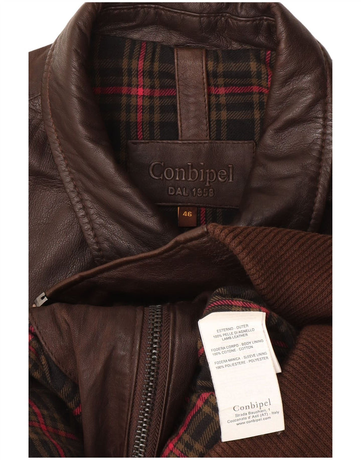 Conbipel Herren Lederjacke IT 46 Kleines braunes Leder