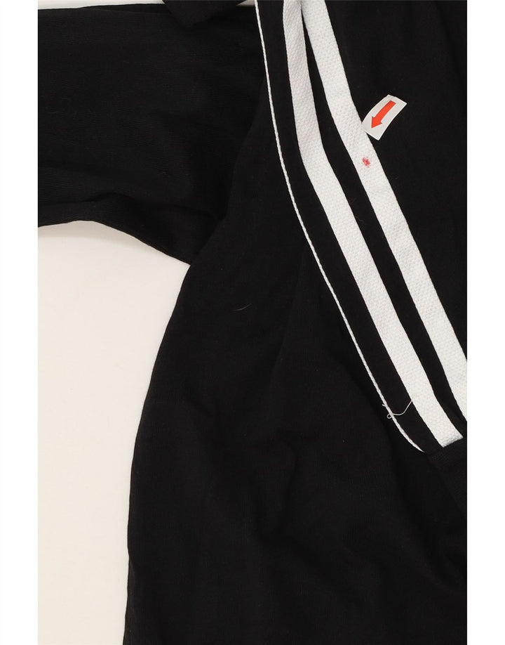 ADIDAS Boys Top Long Sleeve 11-12 Years Black Cotton