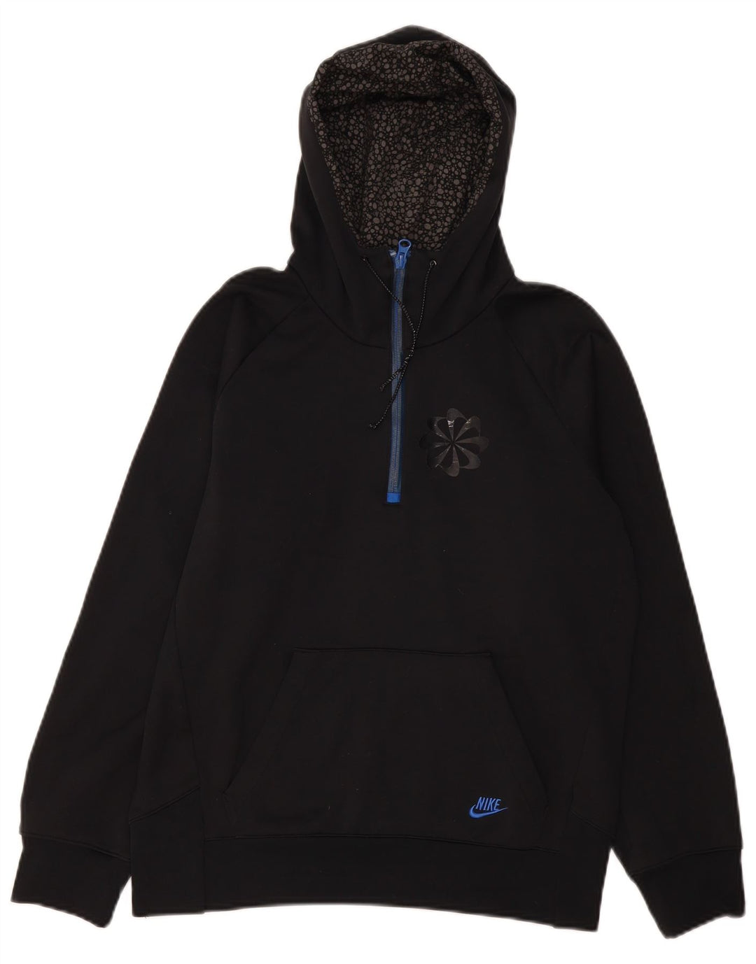 NIKE Herren-Kapuzenpullover mit Reißverschluss, UK 34/36, Größe S, Schwarz, Polyester