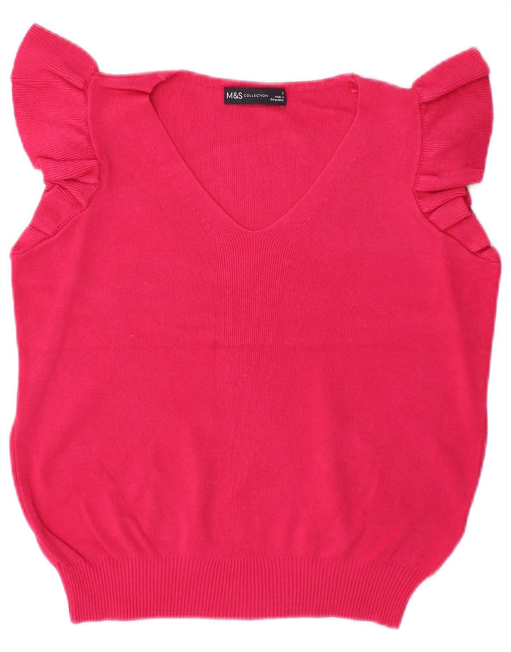 Marks & Spencer Damen-Tanktop mit übergroßem Crop-Tanktop, Gr. 10, Größe S, Rosa