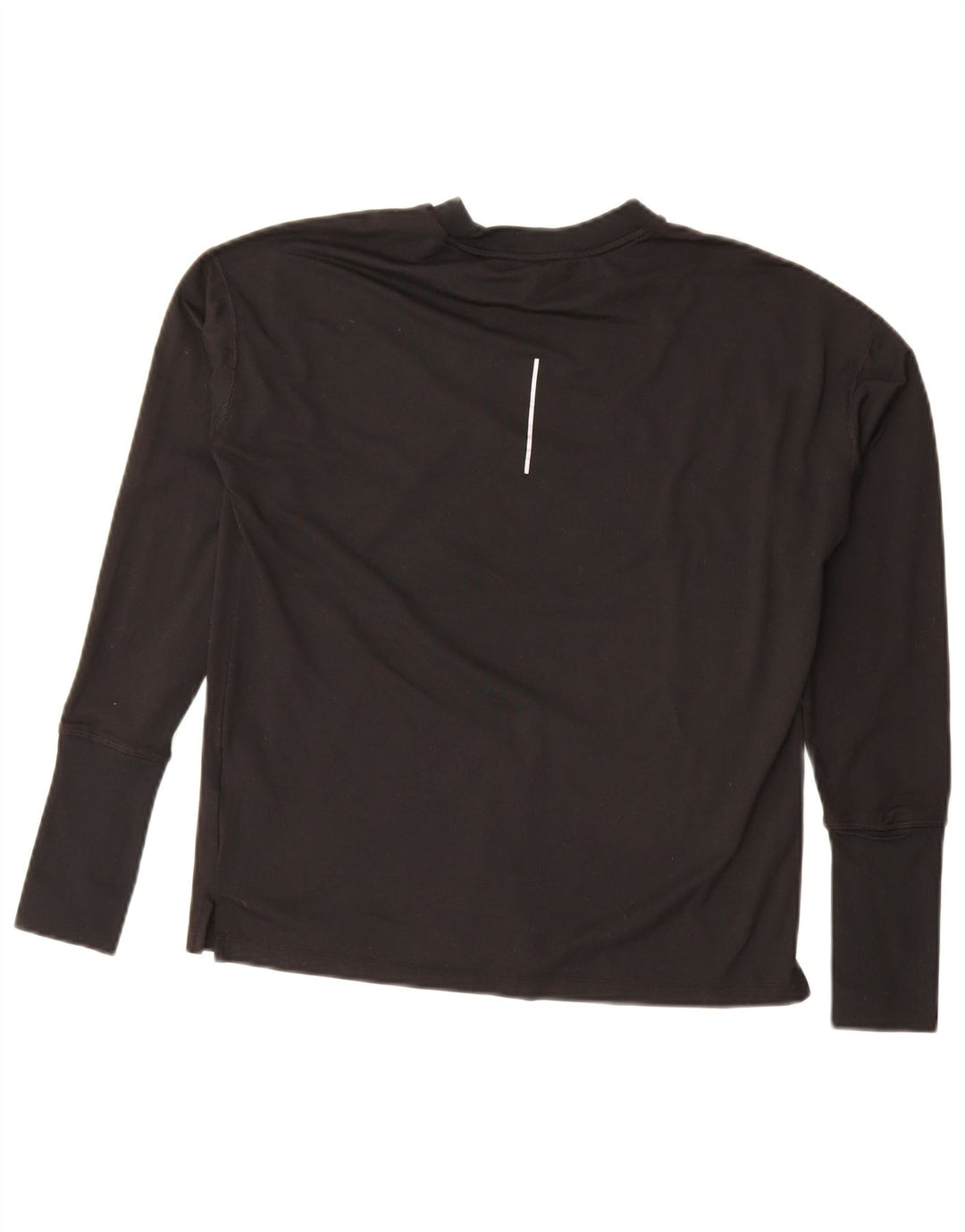 Nike Damen Dri Fit Übergroßes Top Langarm UK 10 Small Schwarz Polyester