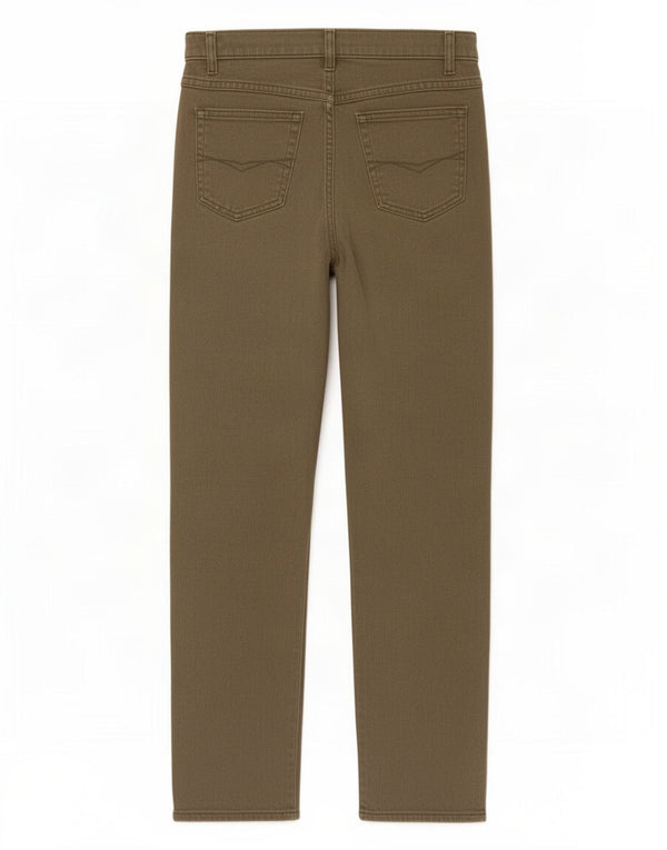 Marks & Spencer Damen Gerade Freizeithose UK 14 Medium W30 L28 Khaki