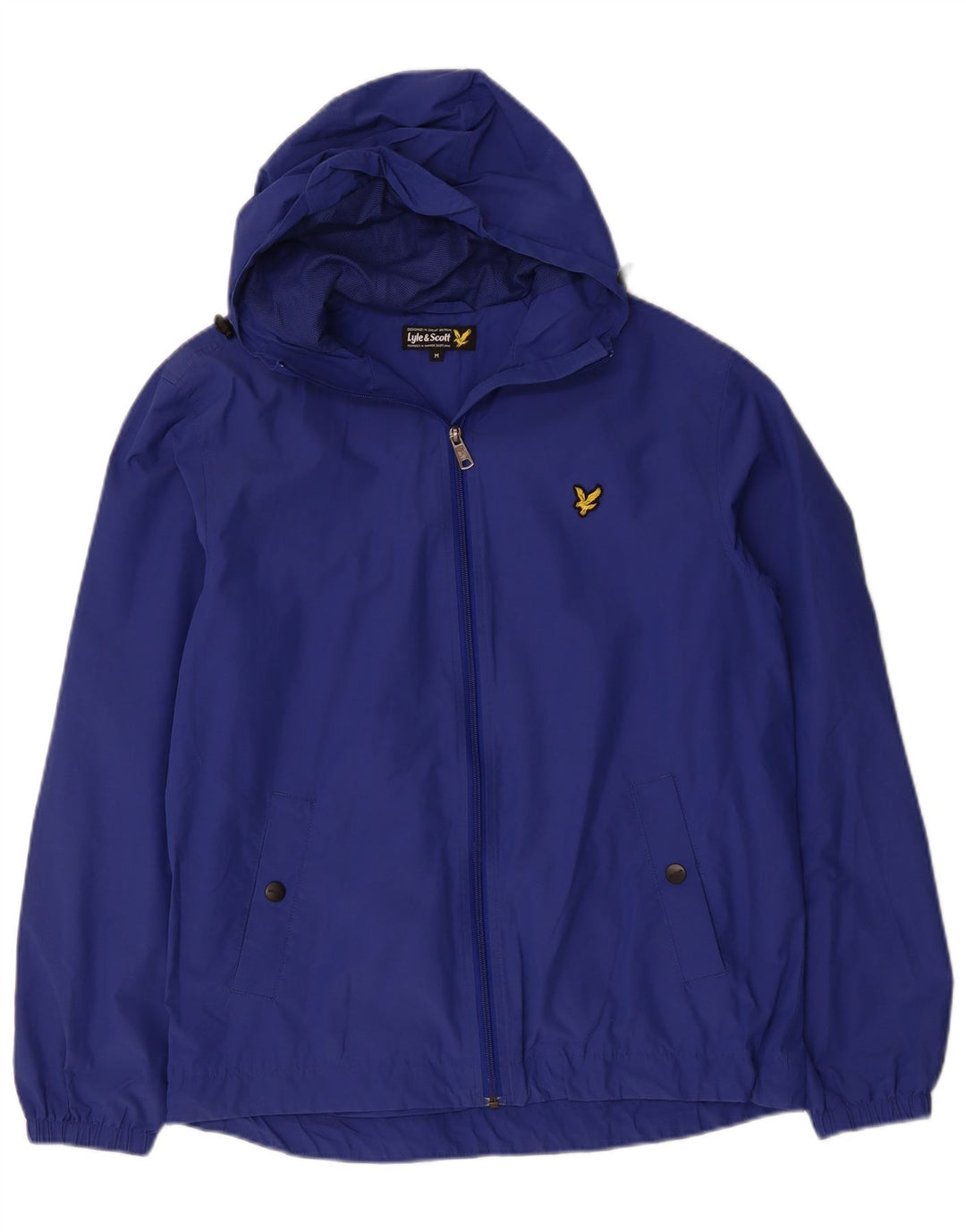 LYLE & SCOTT Herren-Regenjacke mit Kapuze, UK 38, mittelmarineblaues Nylon