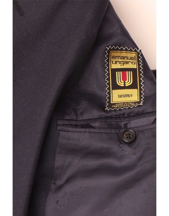Emanuel Ungaro Herren Zweireiher Blazer Jacke UK 42 XL Marineblau