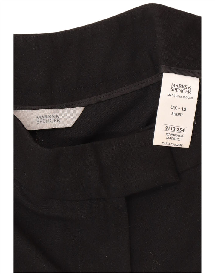 Marks & Spencer Damen Bootcut Freizeithose UK 12 Medium W30 L29 Schwarz