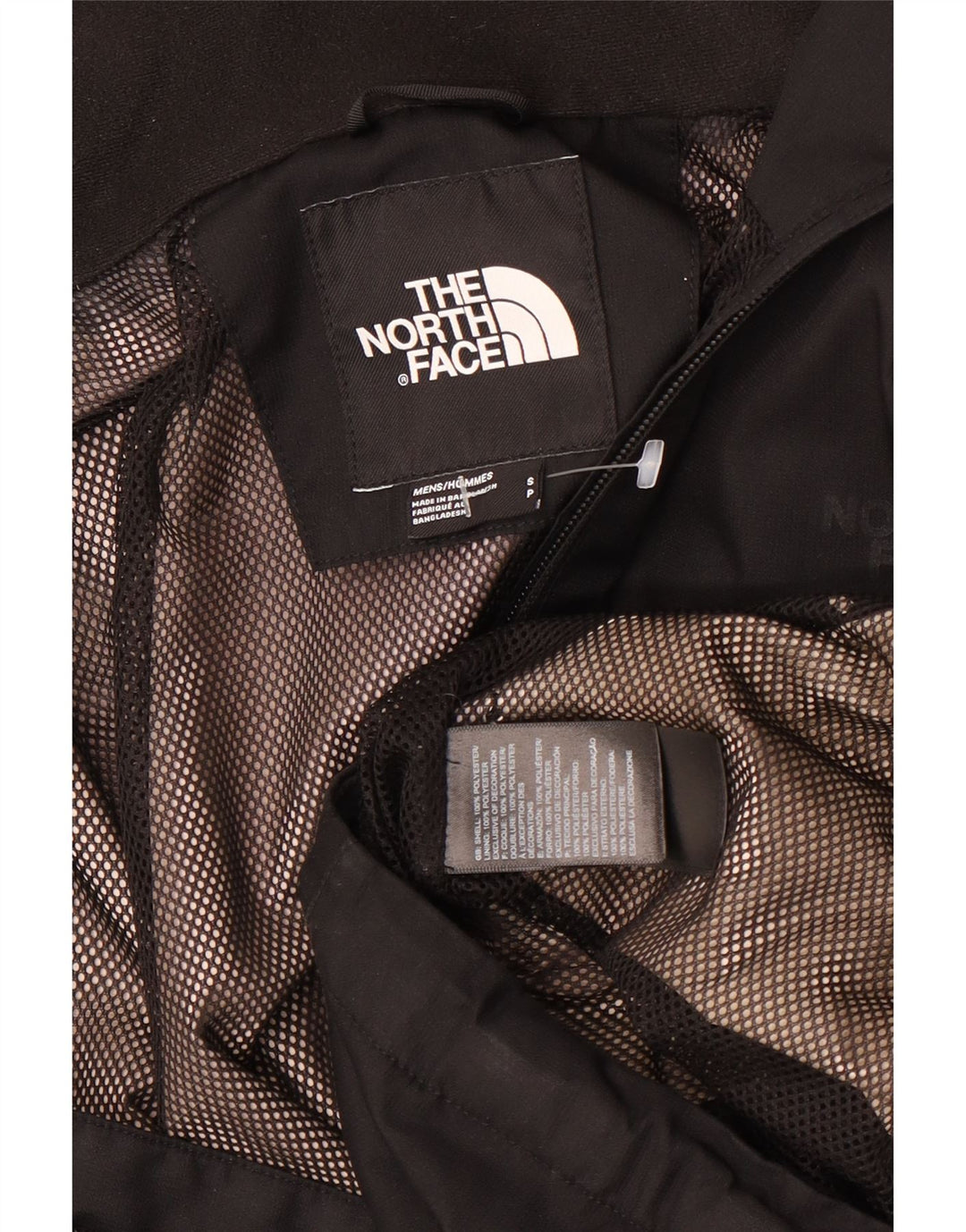 The North Face Herren-Regenjacke mit Kapuze, UK 36, Größe S, Schwarz, Polyester