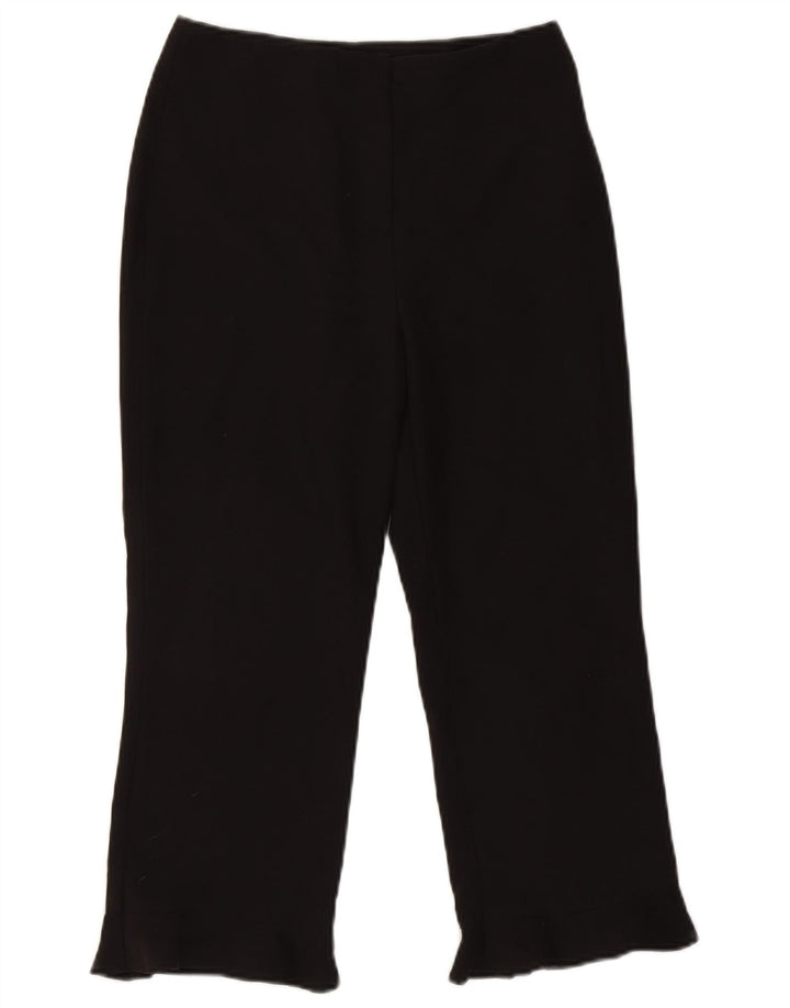 Topshop Damen Caprihose UK 8 Small W27 L22 Schwarz Polyester