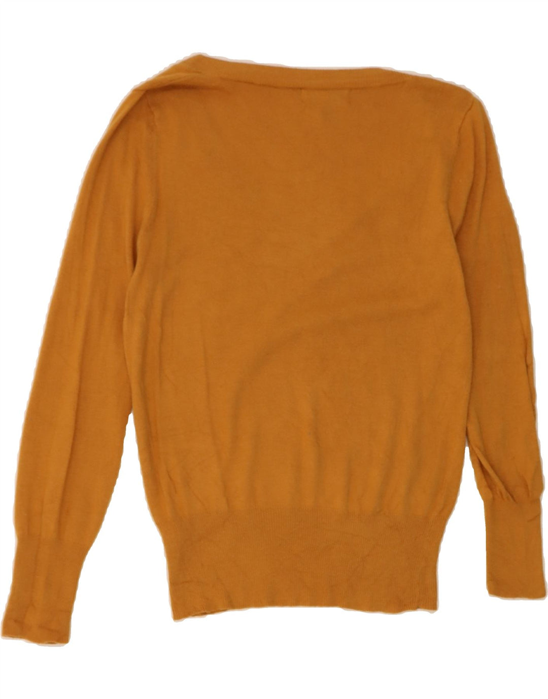 MOSSIMO Womens V-Neck Jumper Sweater UK 12 Medium Orange Nylon Vintage Mossimo and Second-Hand Mossimo from Messina Hembry 