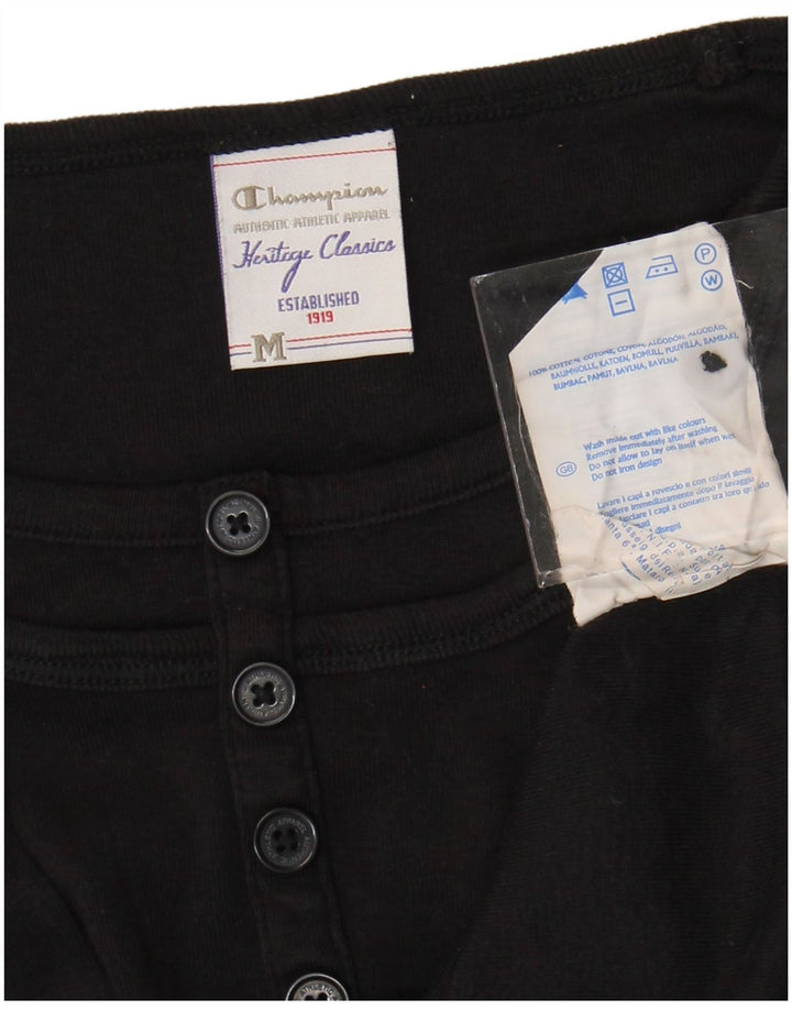 Champion Womens Heritage Classics Top Langarm UK 12 Mittelschwarze Baumwolle