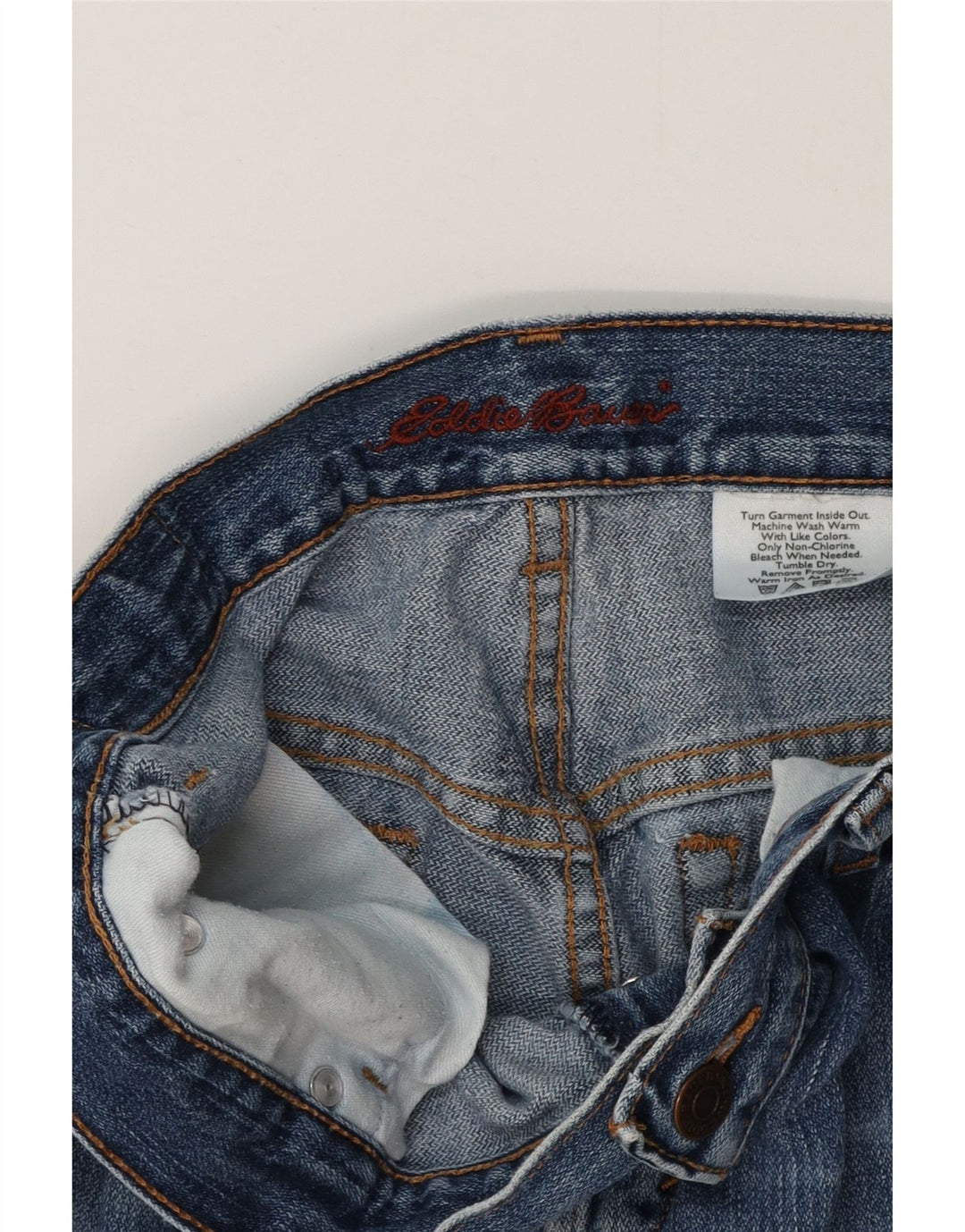 EDDIE BAUER Damen Straight Jeans W28 L29 Blau