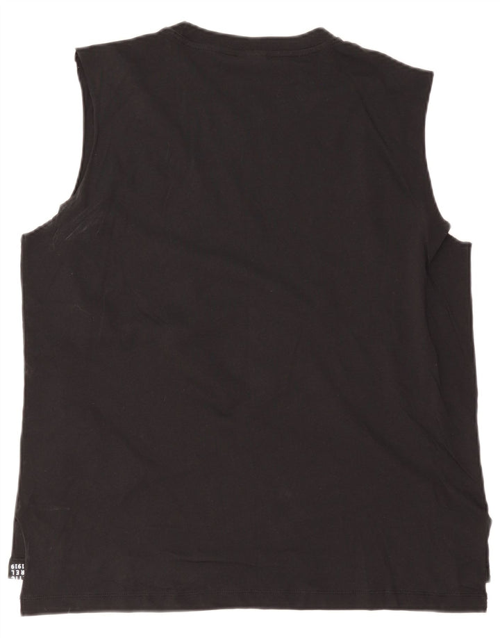 Champion Herren Grafik-Weste-Top XL aus schwarzer Baumwolle