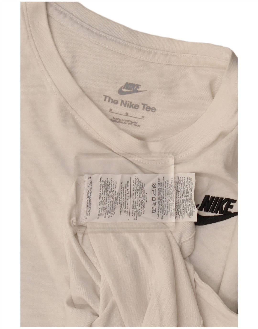 Nike Herren T-Shirt Top aus mittelweißer Baumwolle