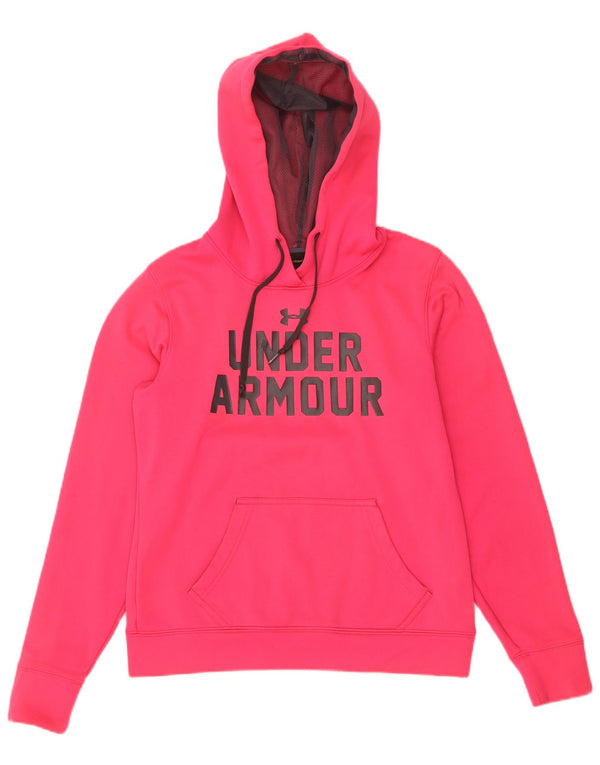 Under Armour Womens Graphic Hoodie Pullover UK 10 Small Rosa Polyester