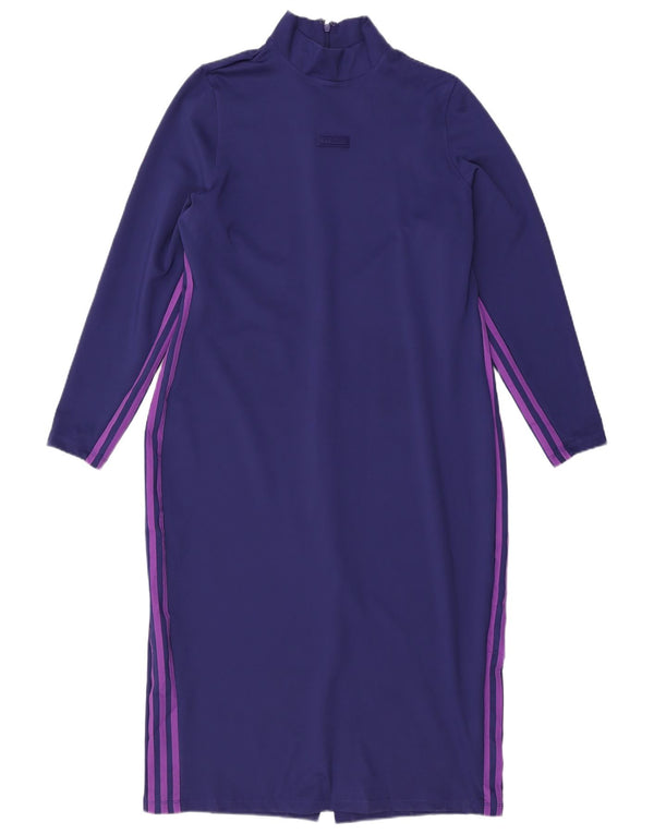 ADIDAS Womens Ivy Park Long Sleeve Maxi Dress UK 24/26 2XL Navy Blue