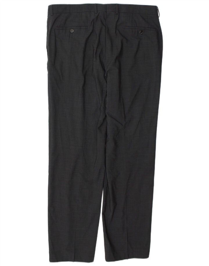 Hugo Boss Herren gerade Anzughose W38 L34 Grau