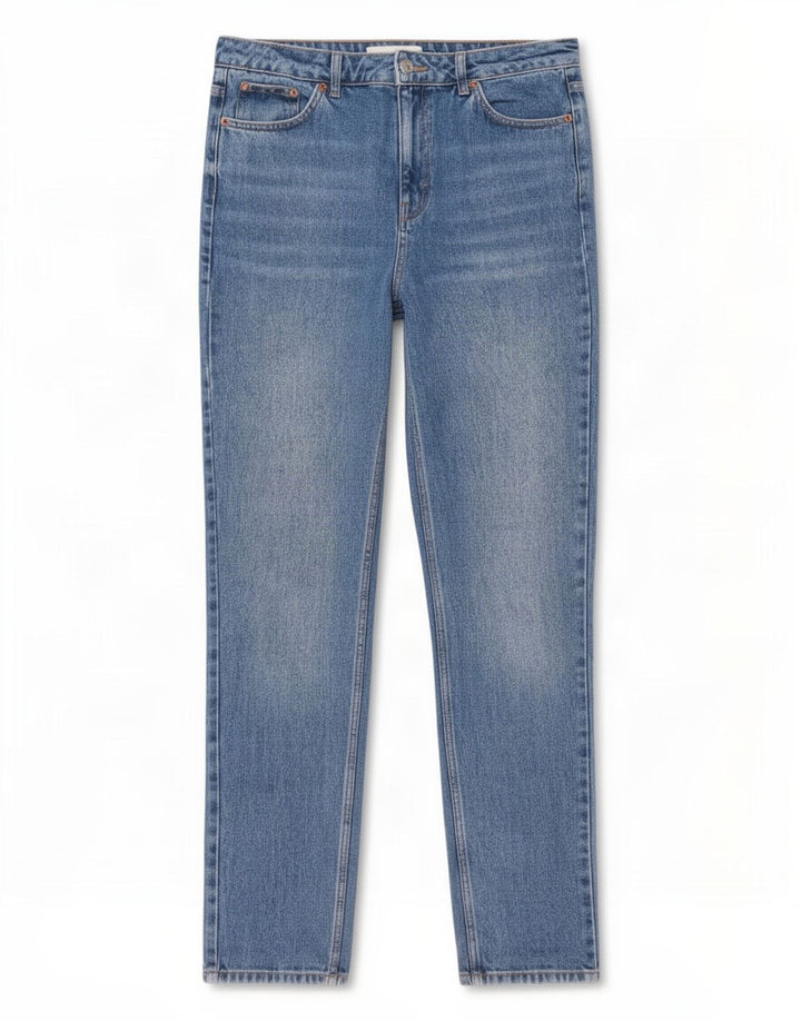 Topshop Damen Slim Jeans W32 L33 Blaue Baumwolle