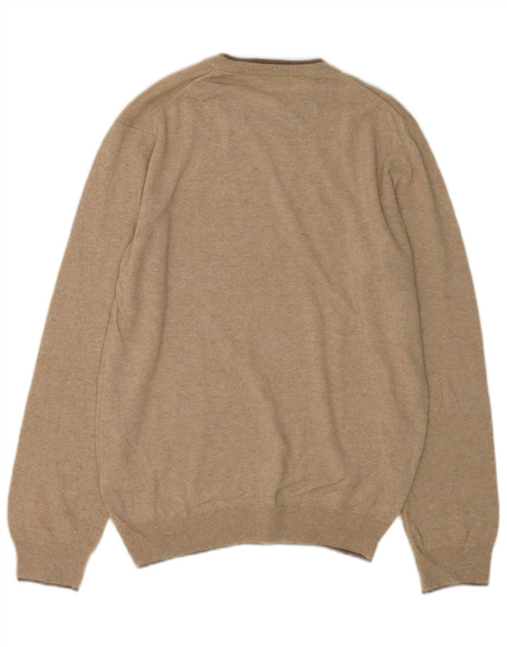 North Sails Herren-Pullover mit Rundhalsausschnitt, mittelbeigefarbenes Polyamid