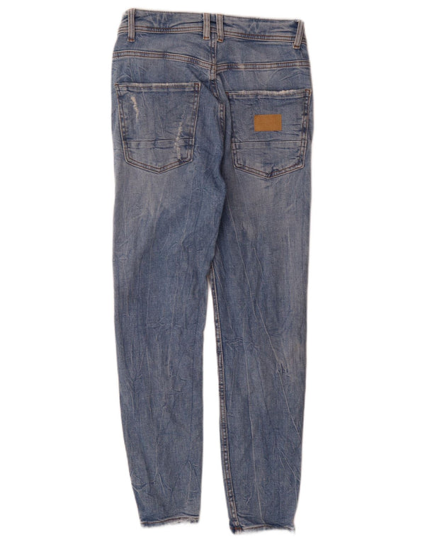 Zara Herren Distressed Slim Jeans EU 36 XS W29 L27 Blaue Baumwolle
