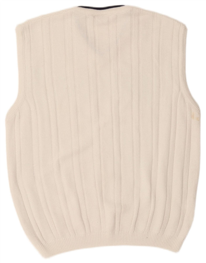 Lacoste Herren Weste Tank Top Größe 6 XL Weiße Baumwolle