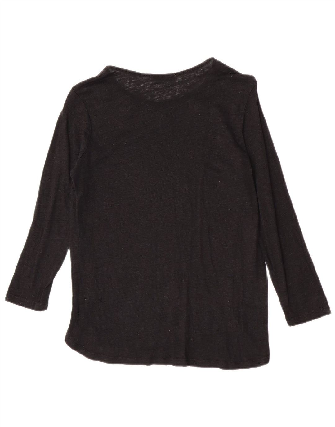 Zara Damen Top 3/4 Ärmel UK 10 Small Schwarz