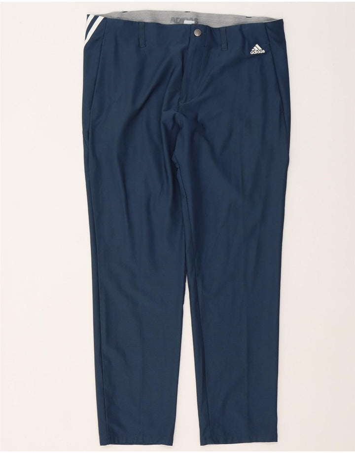 Adidas Herren Straight Chino Hose W36 L30 Marineblau Polyester