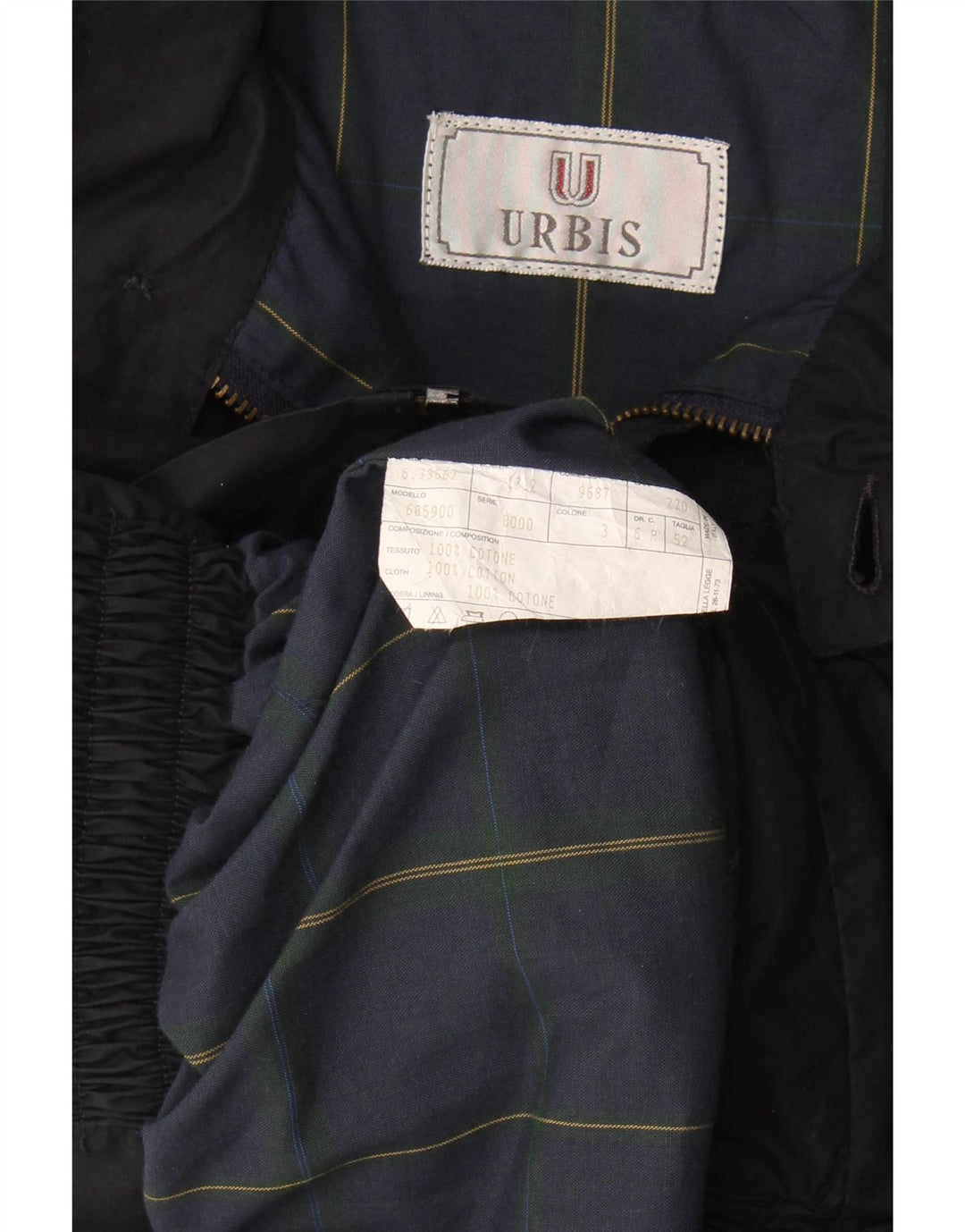 Urbis Herren Bomberjacke IT 52 XL Marineblau Baumwolle