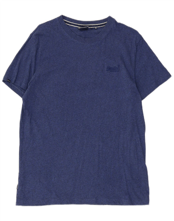 Superdry Herren T-Shirt Top XL Blau Baumwolle