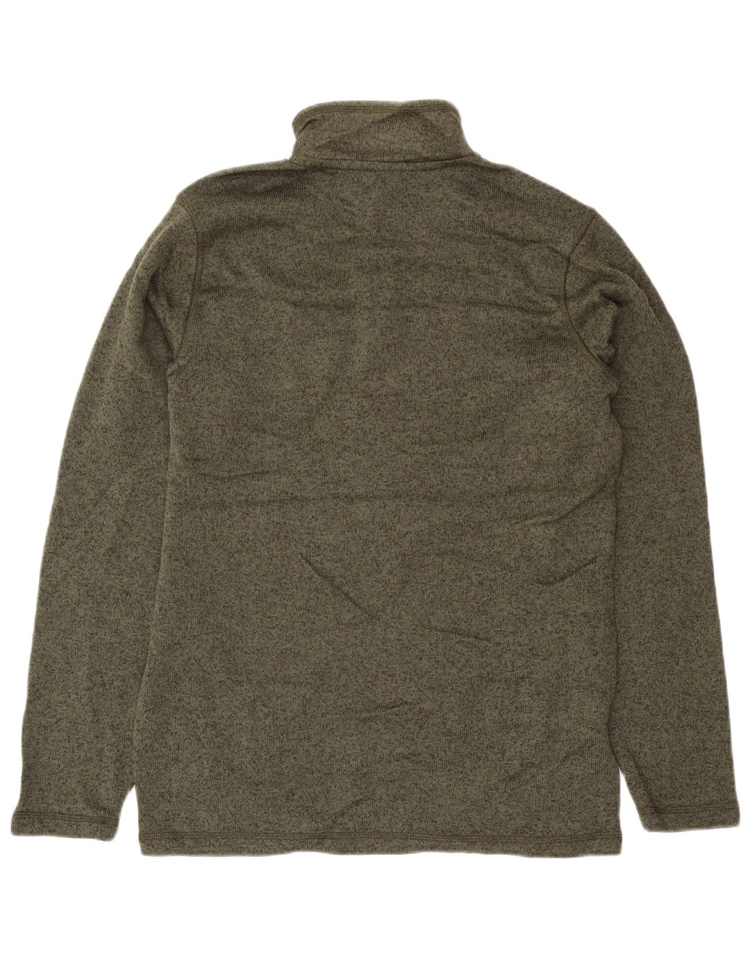 Eddie Bauer Herren-Sweatshirt mit Knopfleiste, mittelgroß, Khaki-meliert