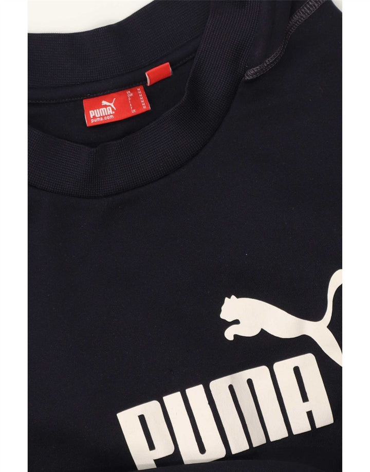Puma Herren Graphic Top Langarm Medium Marineblau