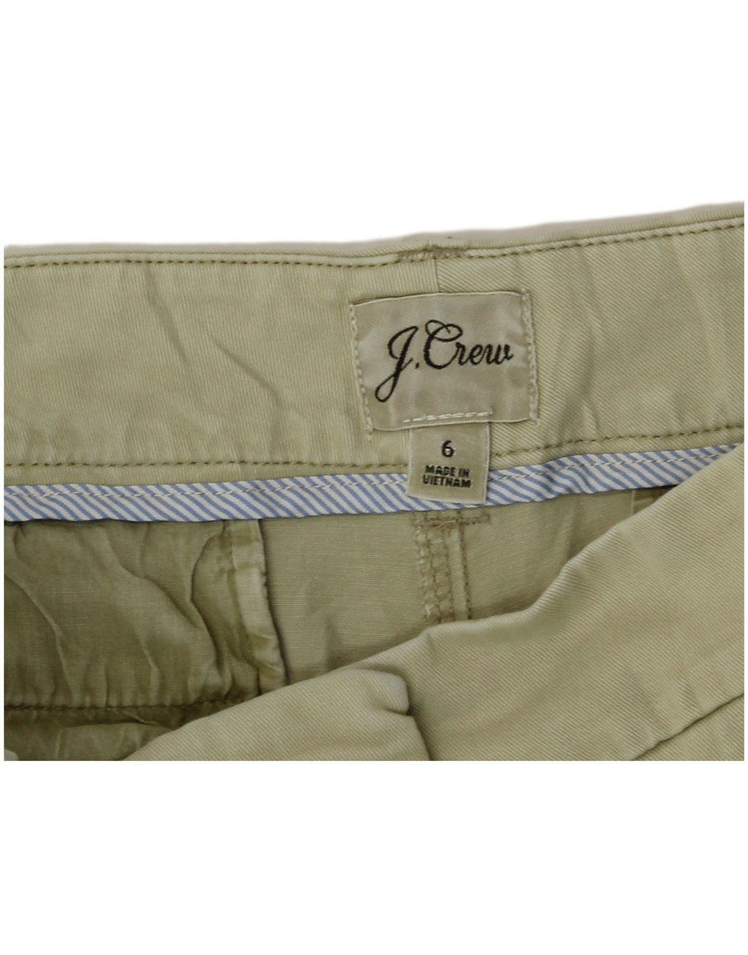 J. Crew Damen Chinoshorts US 6 Medium W30 Khaki Baumwolle