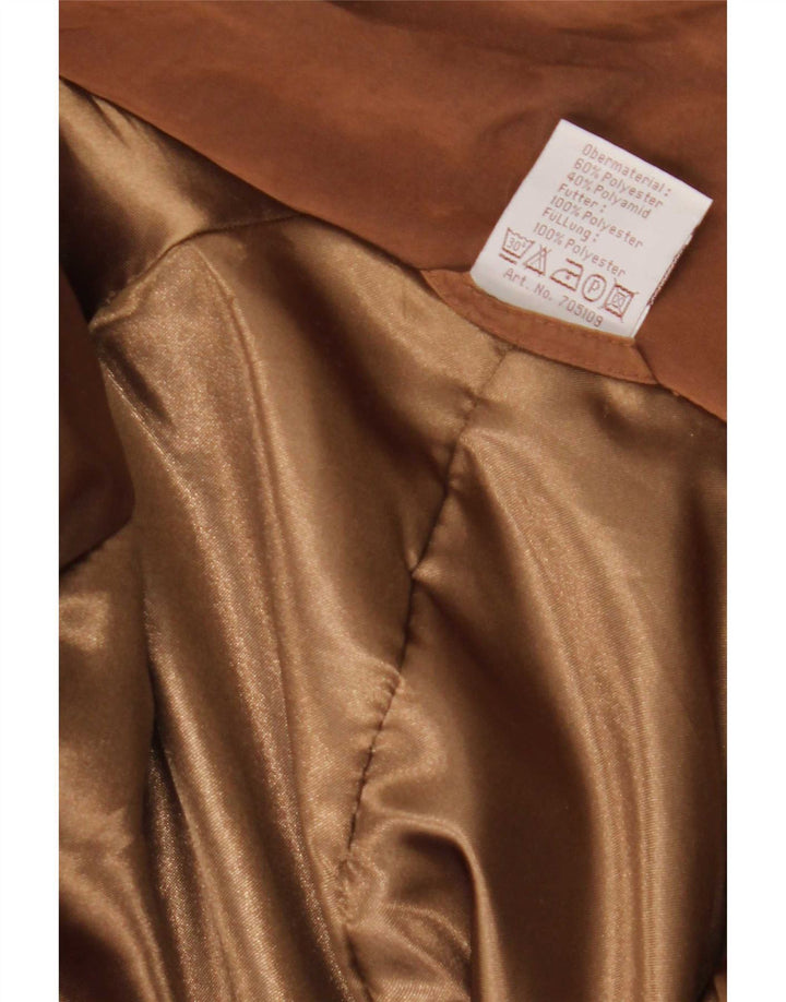 Paco Calvari Damen Übergroßer Mantel IT 44/46 Großes braunes Polyester