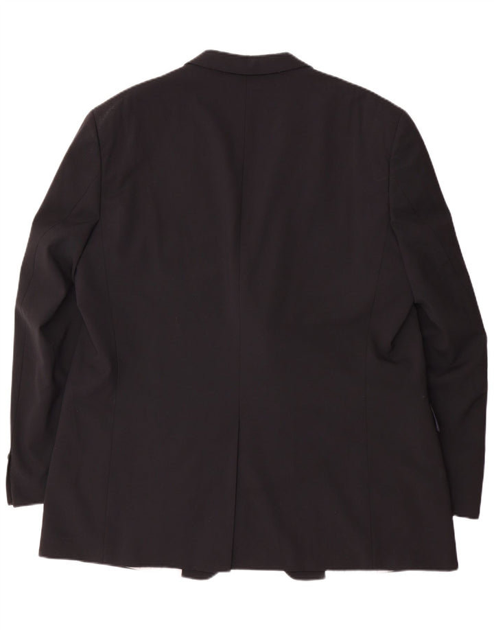 DOUGLAS Herren-Blazer mit 2 Knöpfen, UK 46 3XL, schwarzes Polyester