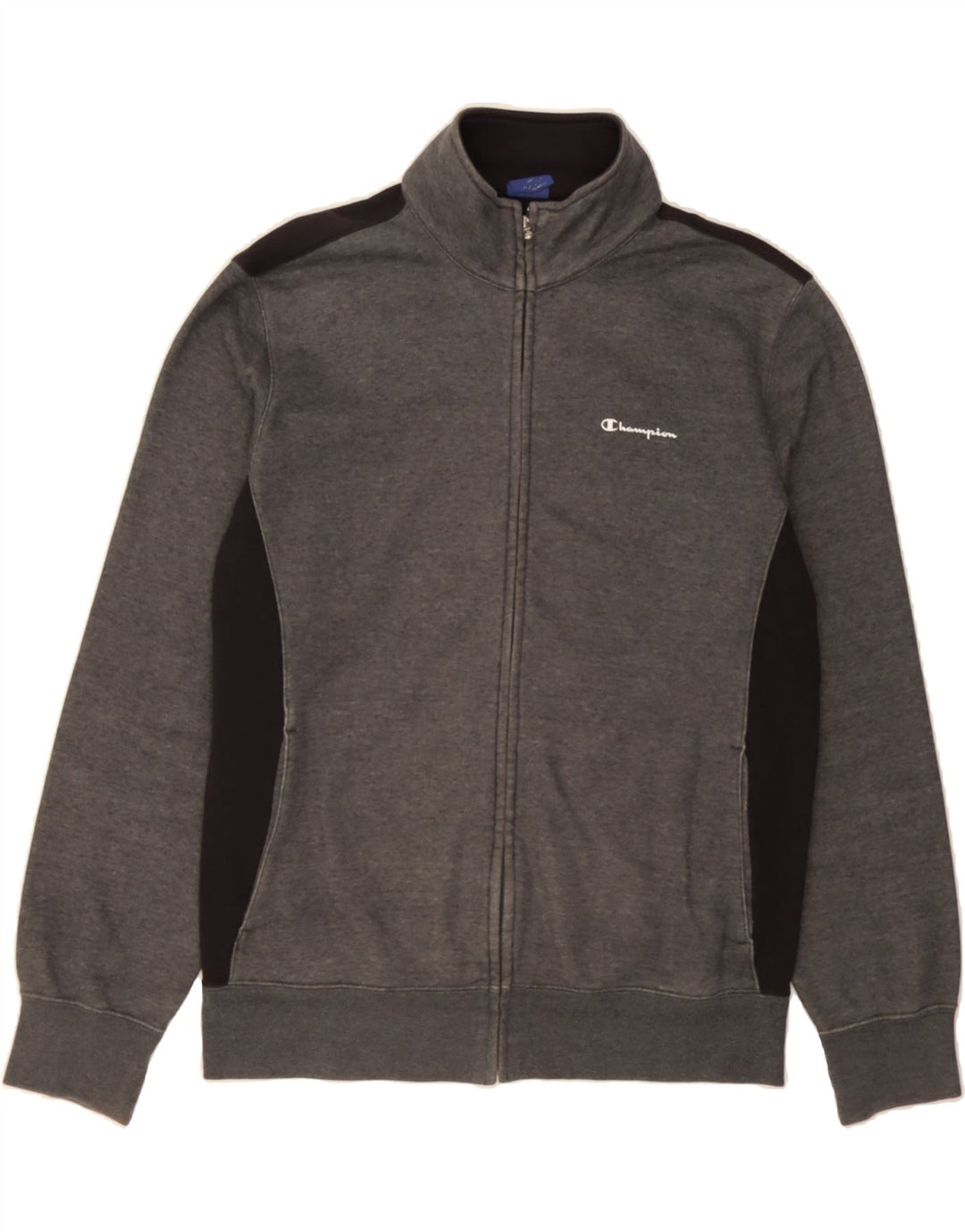 CHAMPION Mens Tracksuit Top Jacket XL Grey Colourblock Cotton Vintage Champion and Second-Hand Champion from Messina Hembry 