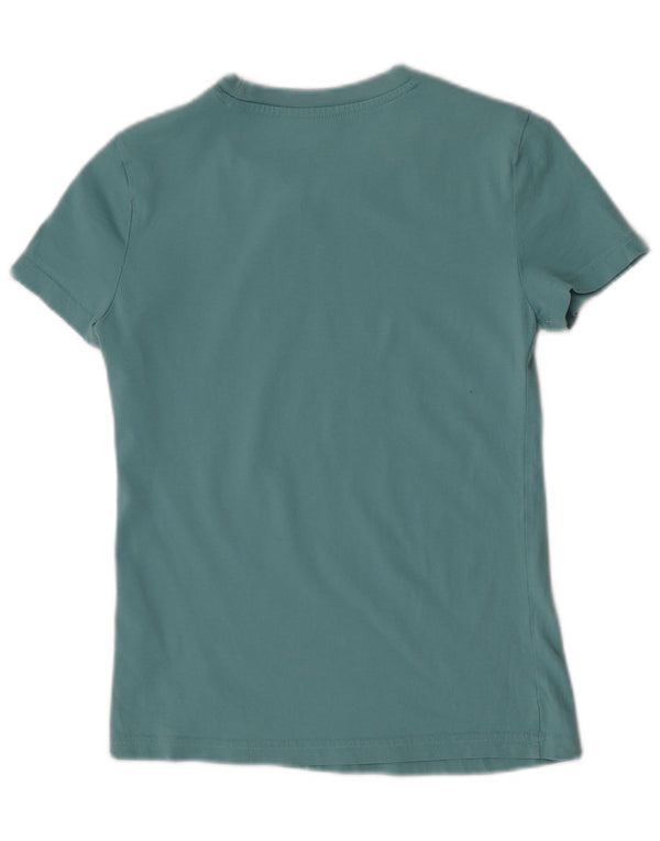 Adidas Damen Graphic T-Shirt Top UK 4/6 XS Türkis