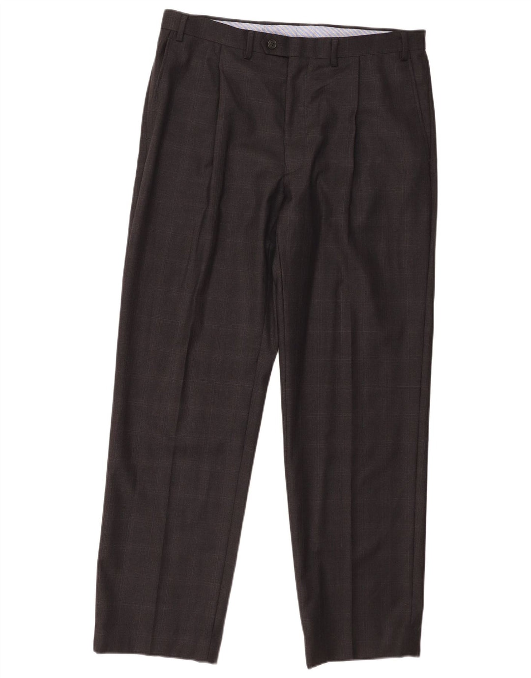 Marks & Spencer Herren-Anzughose, gerade, W36, L31, grau kariert, Schurwolle