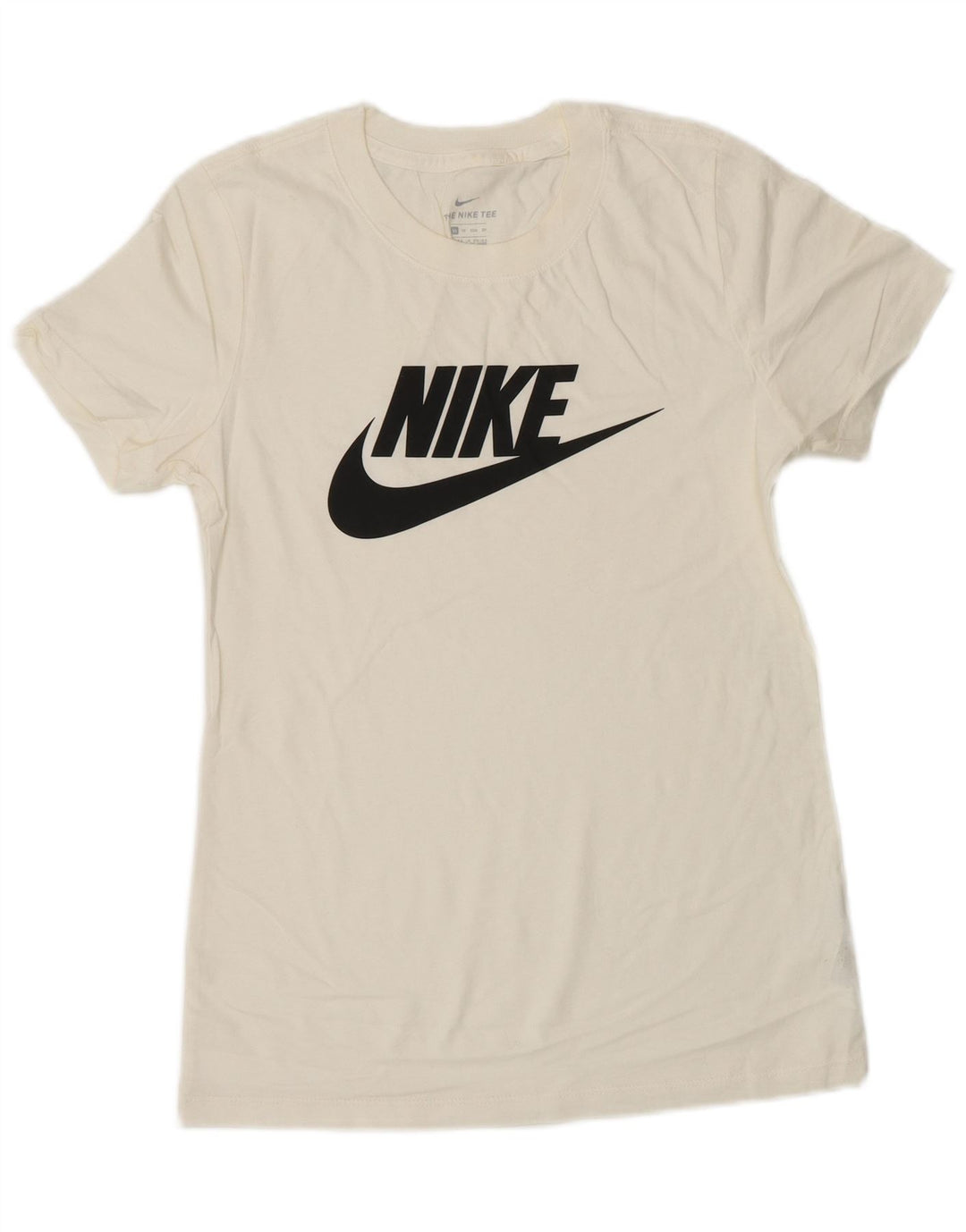 NIKE Damen Grafik T-Shirt Top UK 6 XS Weiß