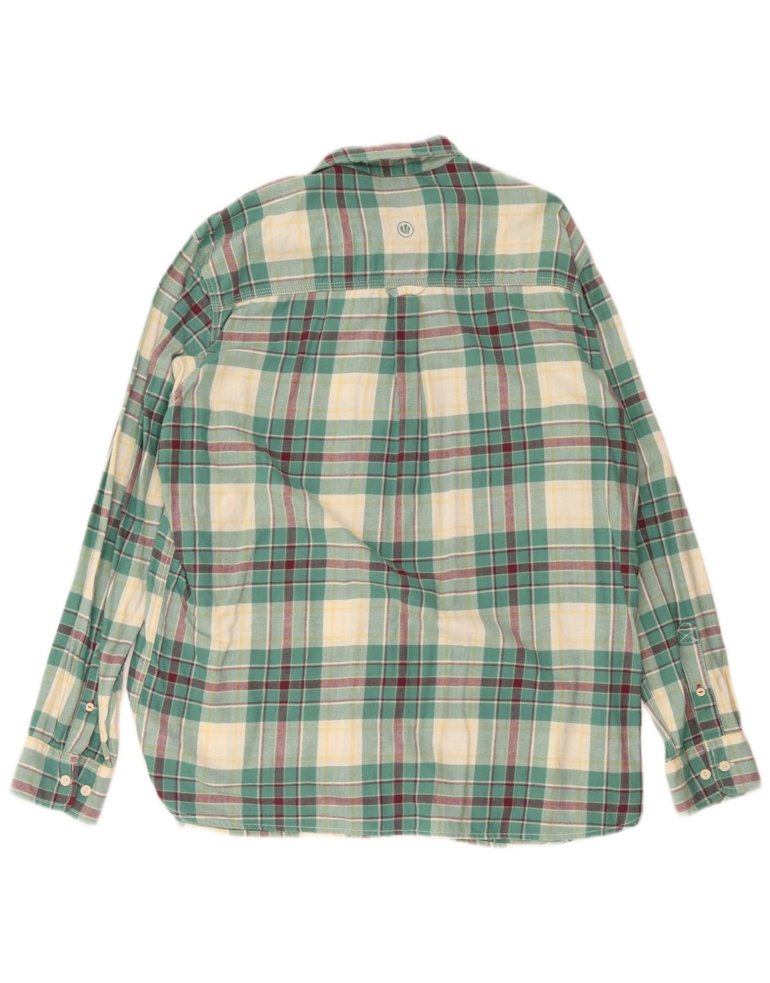 Fat Face Herren-Flanellhemd XL, grün kariert, Baumwolle