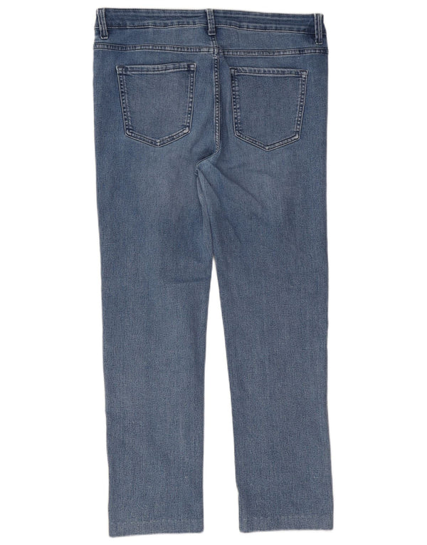 Marks & Spencer Damen Straight Jeans UK 14 Large W32 L27 Blaue Baumwolle