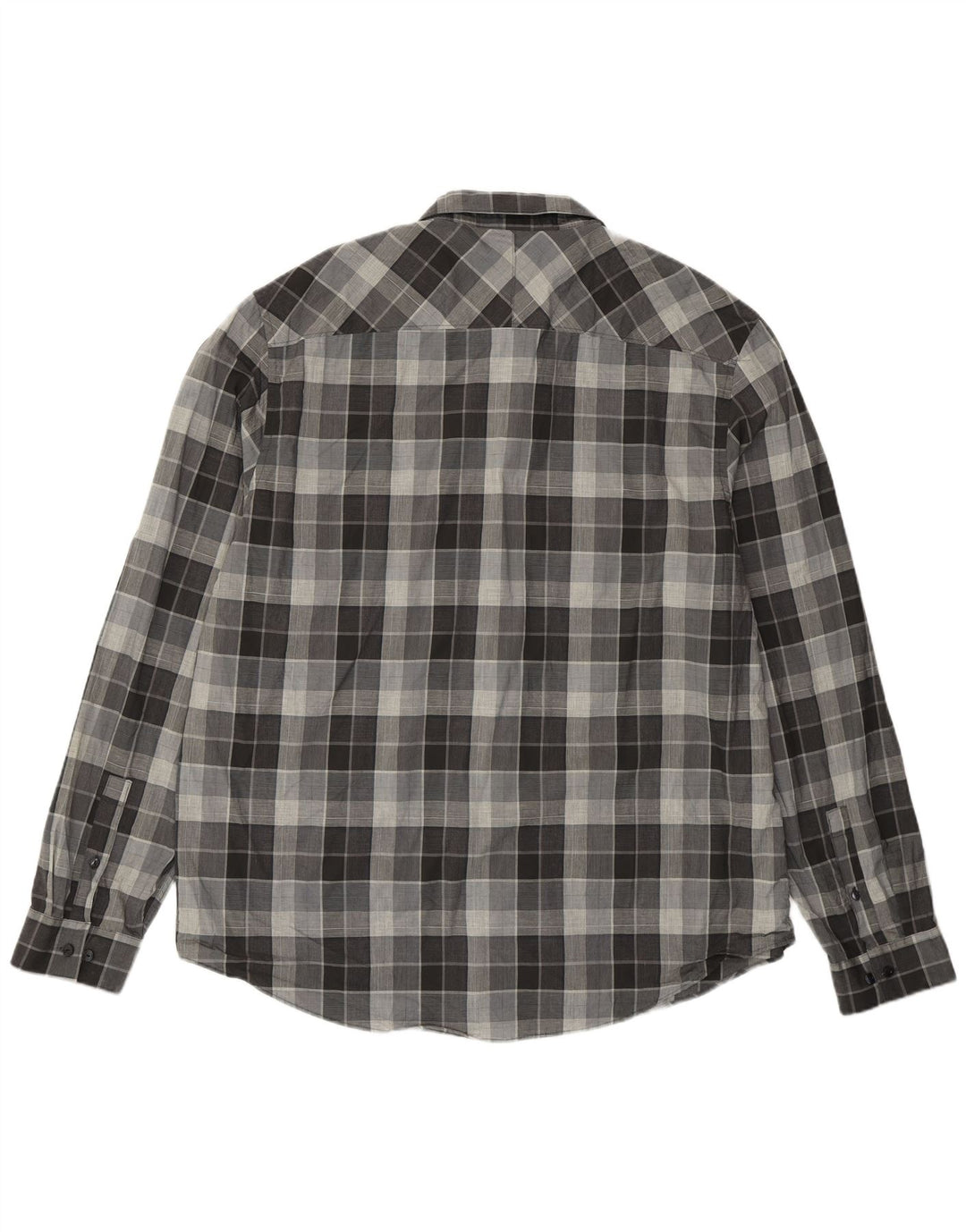 Calvin Klein Herrenhemd 2XL grau kariert Baumwolle