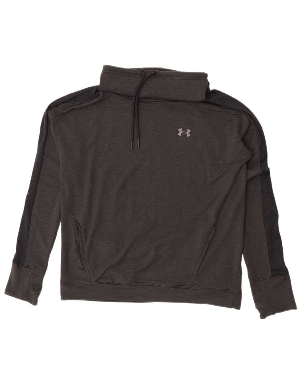 Under Armour Damen-Sweatshirt-Pullover UK 14 Mittelgrauer Farbblock