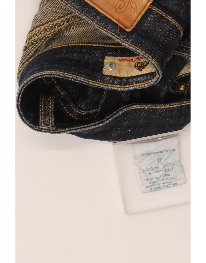 Fornarina Damen Slim Jeans W29 L27 Blaue Baumwolle