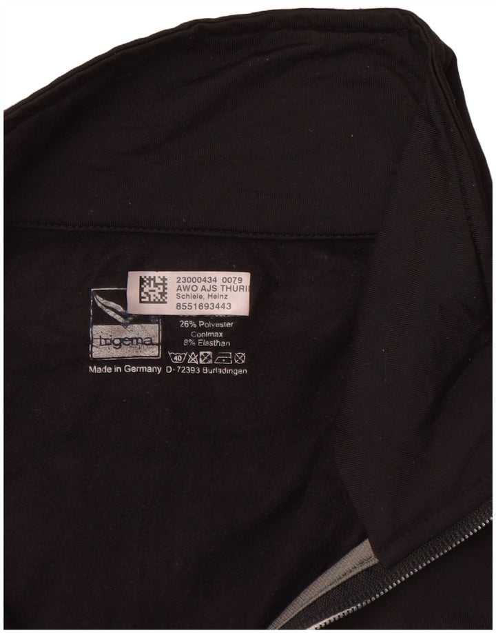 TRIGEMA Herren-Trainingsanzug, ärmellos, mit Grafik, groß, aus schwarzem Polyester